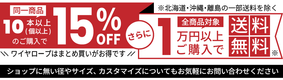 まとめ買い10本以上のご購入で10%OFF、さらに1万円以上のご購入で送料無料